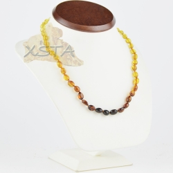 Rainbow amber necklace for adults